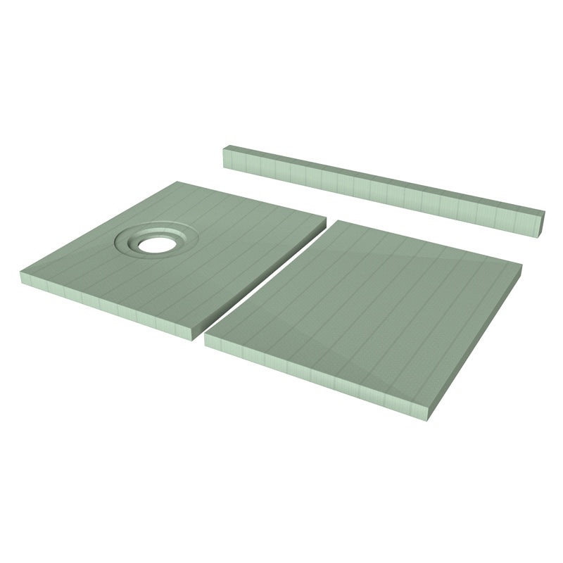 Quickdrain SP3860L Square Drain Shower Pan 38X60In Large Flange