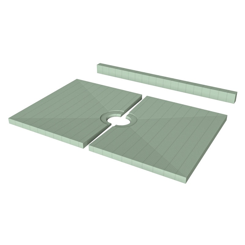 Quickdrain SP3860S Square Drain Shower Pan 38X60In Small Flange