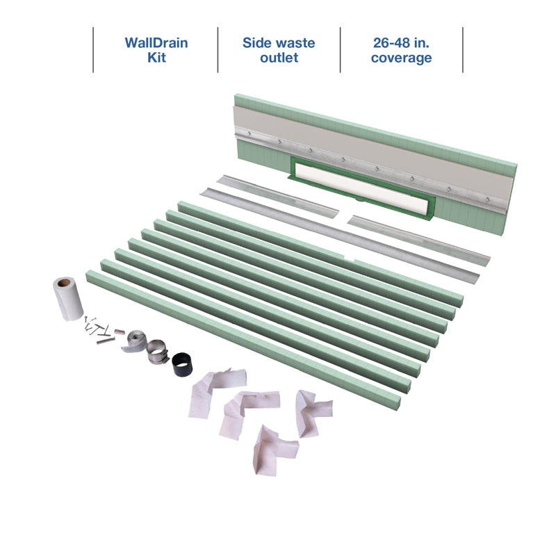 Quickdrain WALLD48-S Walldrain 26-48 In Side Waste Outlet