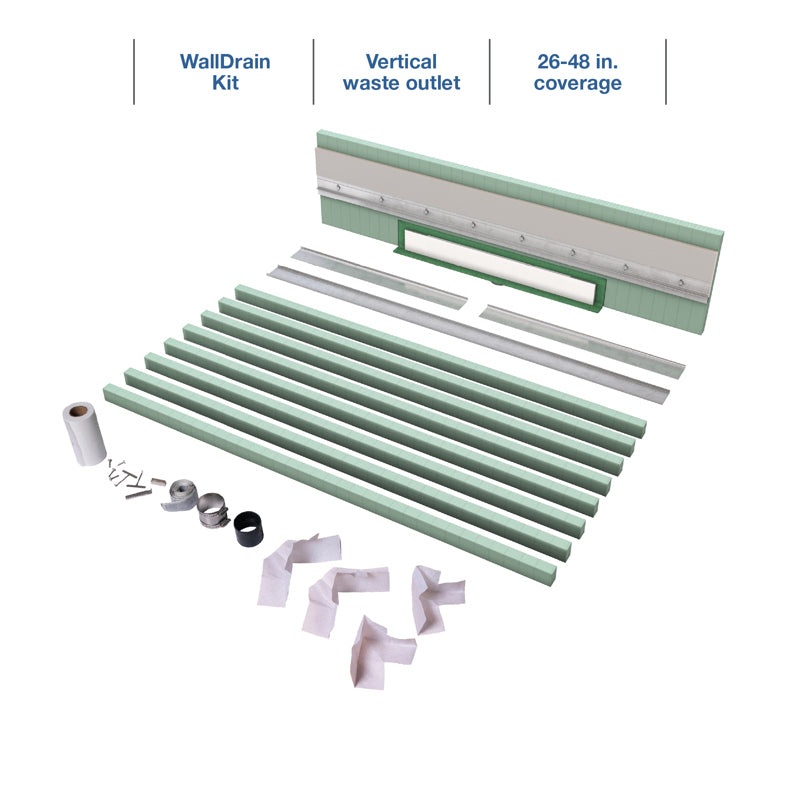 Quickdrain WALLD48 Walldrain 26-48 In Vertical Outlet