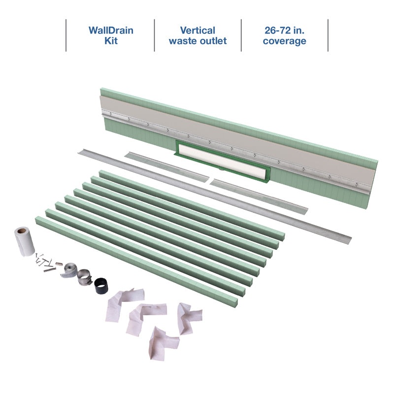 Quickdrain WALLD72 Walldrain 26-72In Vertical Outlet