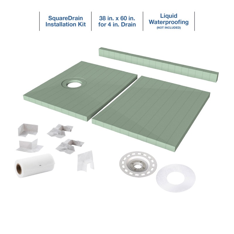 Quickdrain SDL3860SO Sd Pan Kit Lwp 38X60In Small Flange Off