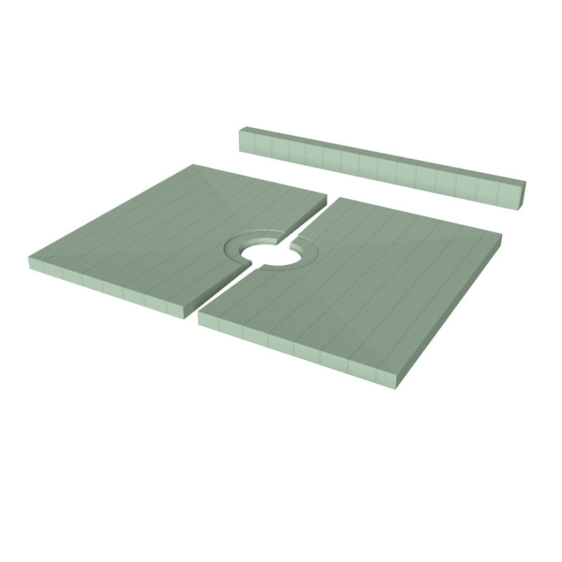 Quickdrain SDP3648S Square Drain Shower Pan 36X48In Small Flange