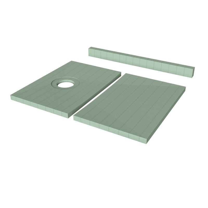 Quickdrain SDP3648SO Square Drain Shower Pan 36X48In Small Flange Off