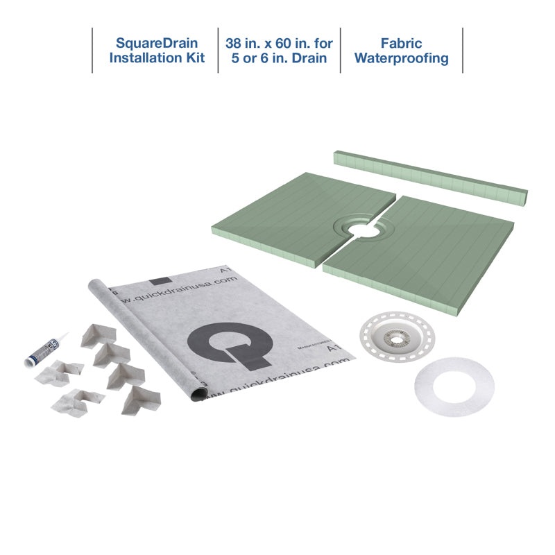 Quickdrain SDP3860L Sd Pan Kit Swp 38X60In Large Flange