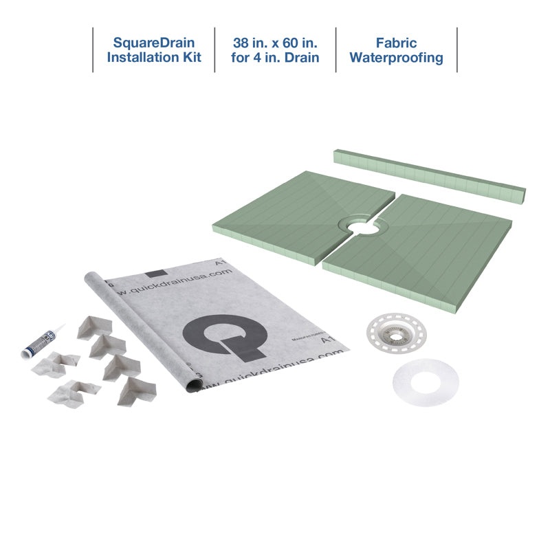 Quickdrain SDS3860S Sd Pan Kit Swp 38X60In Small Flange