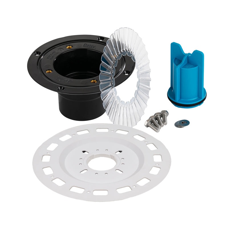 Quickdrain SDUFAABSS 4 In Square Drain Flange W/ Abs 130 Drain Base
