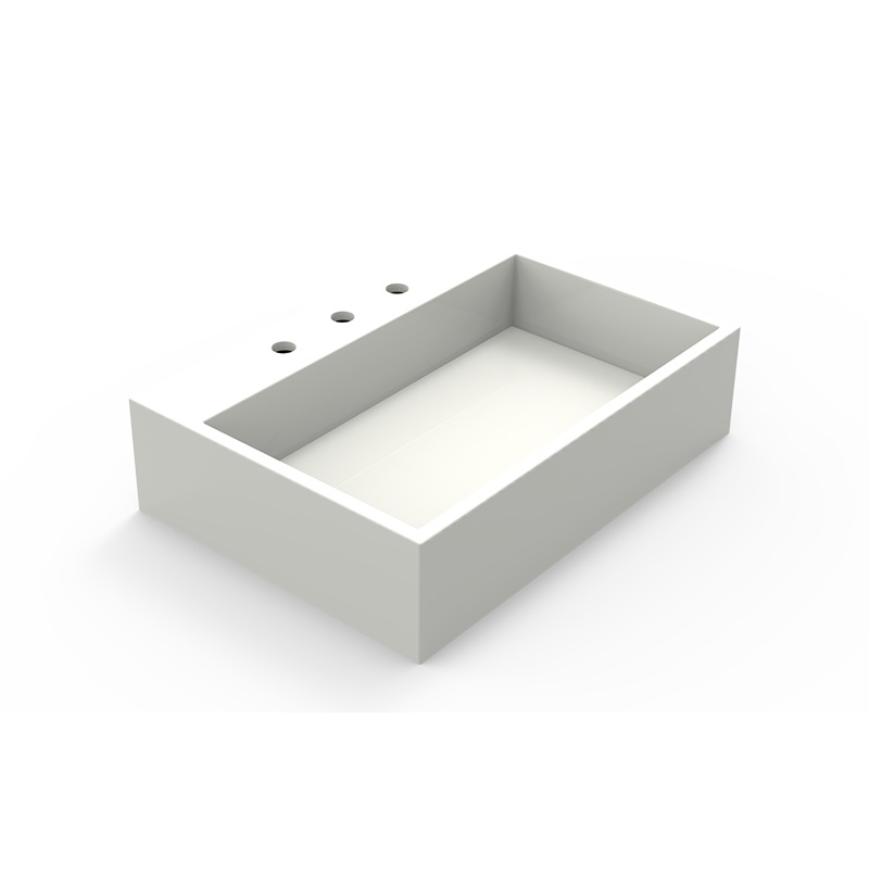 Graff SUB00-3-NO-GL-PC Sublime Countertop Sink With Three Faucet Holes