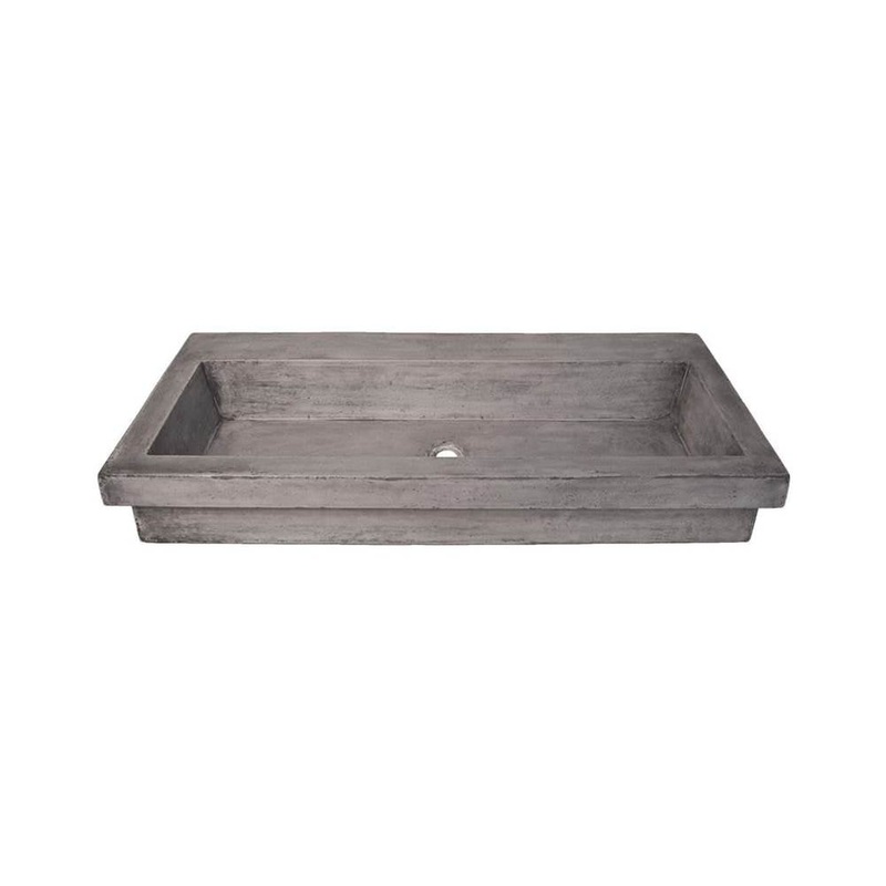 Native Trails NSL3619-X Trough 3619 Bathroom Sink -No Faucet Holes