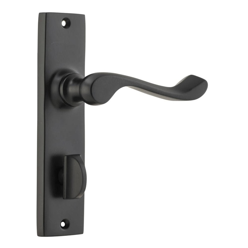 Door Lever Fremantle Privacy Pair Matt Black