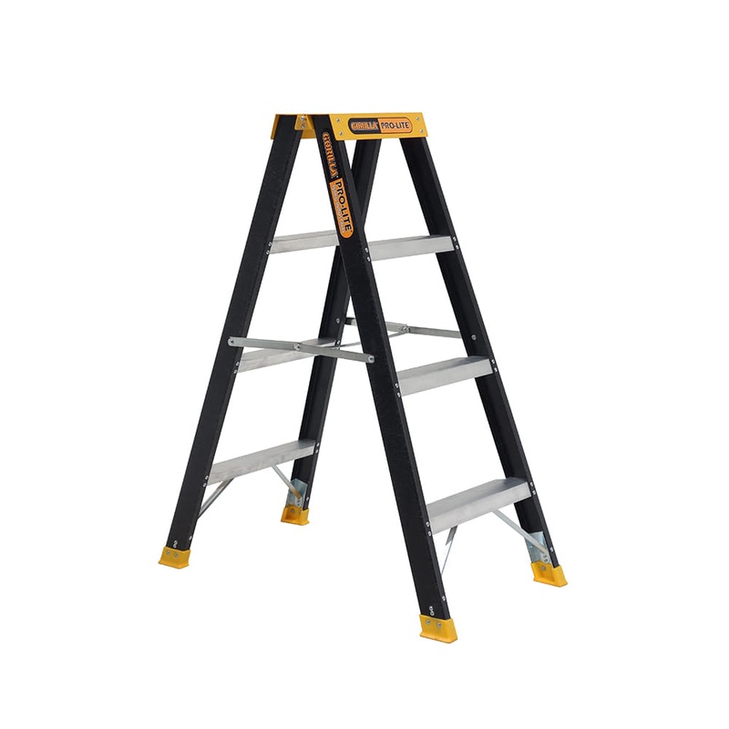 Double sided A-frame ladder 4 Step (1.15m) Pro-Lite Fibreglass 150kg Industrial