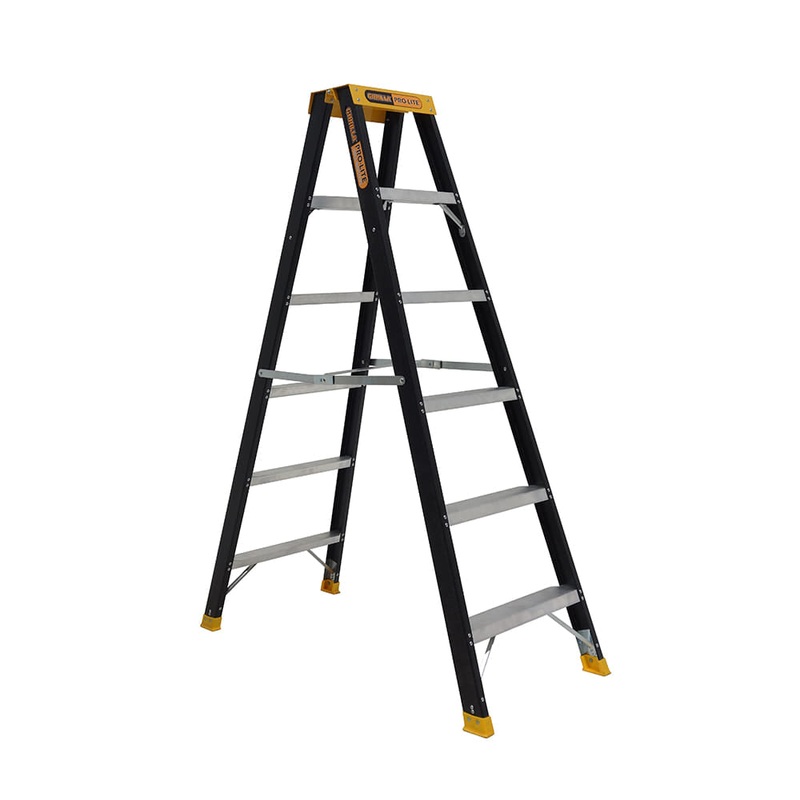 Double sided A-frame ladder 6 Step (1.74m) Pro-Lite Fibreglass 150kg Industrial