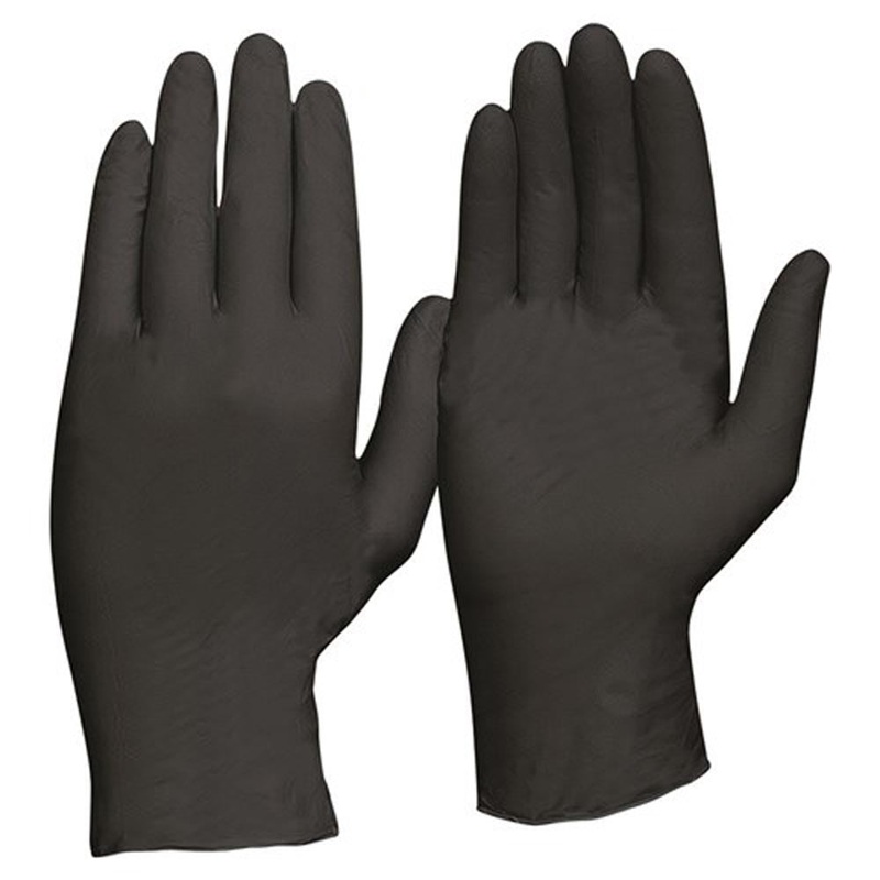 Gloves Disposable Black Nitrile LGE Powder Free