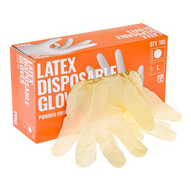 Gloves Disposable Latex Large Powder Free