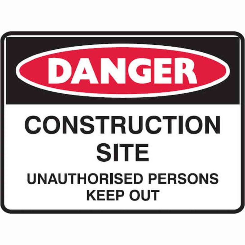 Sign Construction Site Poly