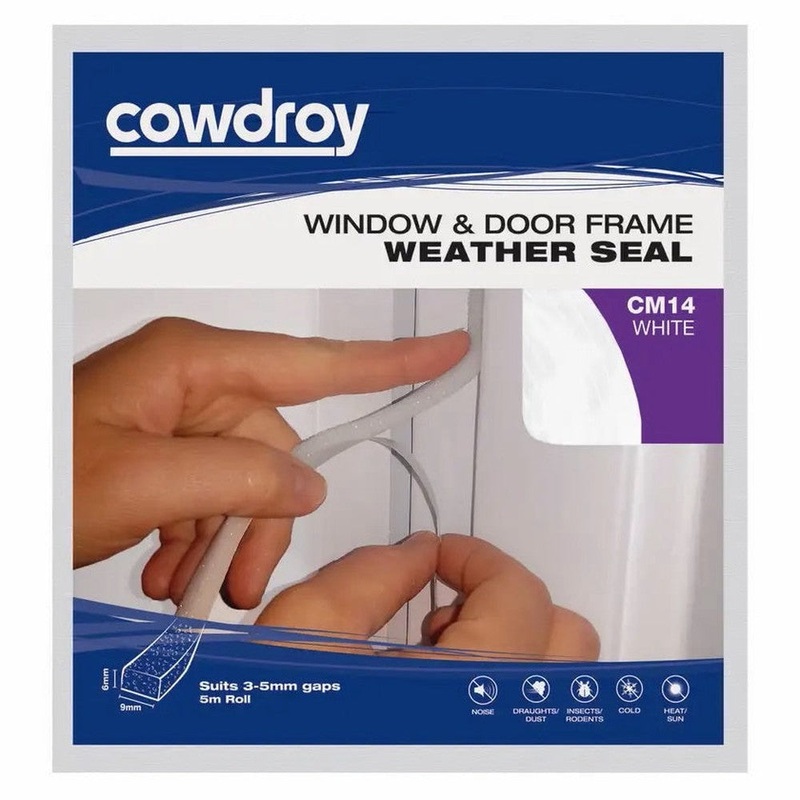 Seal  Foam Tape White 9x6mmx5mtr