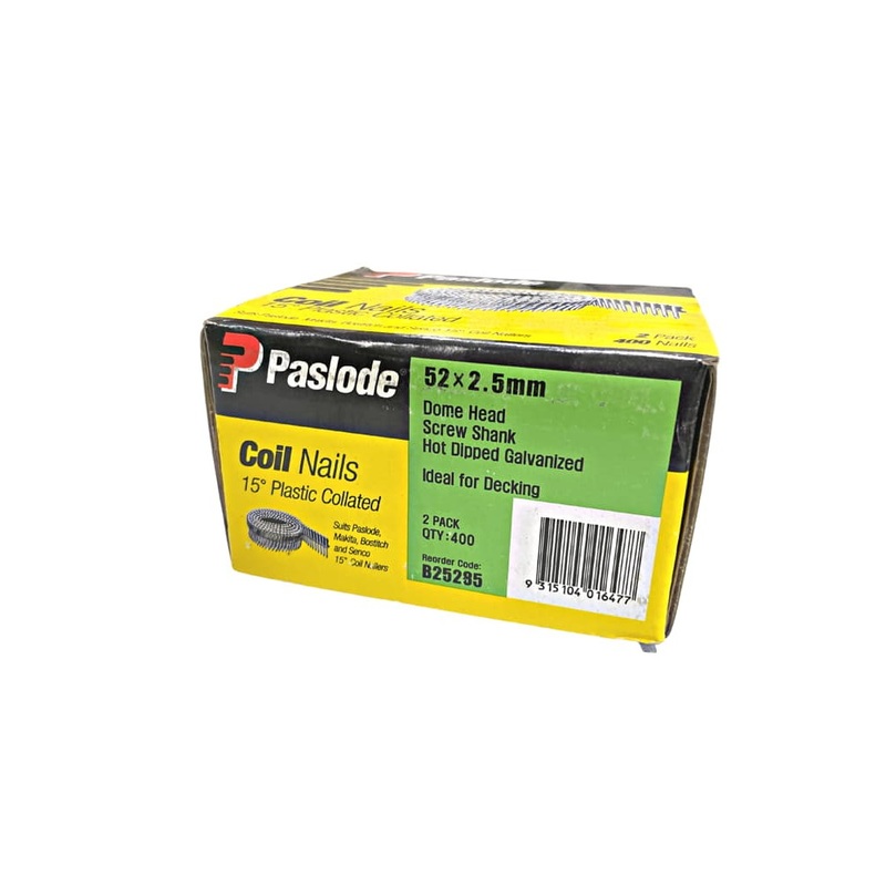 Coil Nail 50×2.5mm Dome HDG Box400
