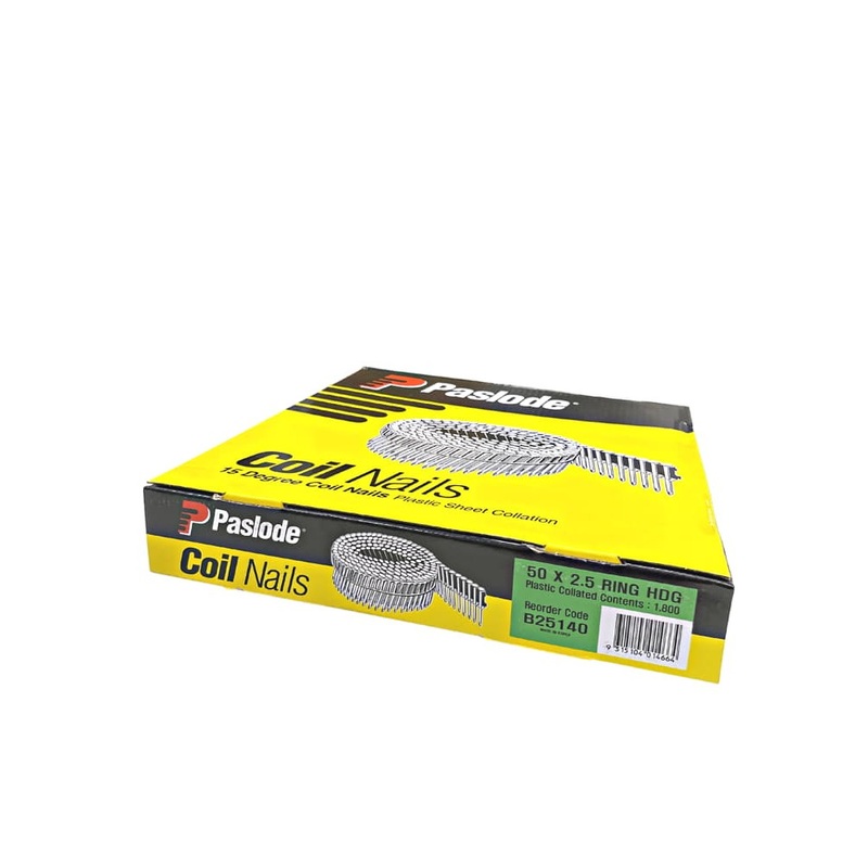 Coil Nail 50×2.5mm Ring HDG Box1800