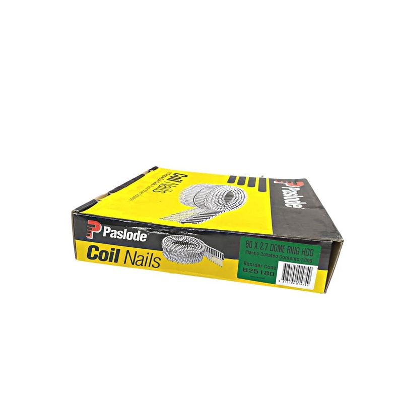 Coil Nail 60×2.7mm Dome Ring HDG Box1800