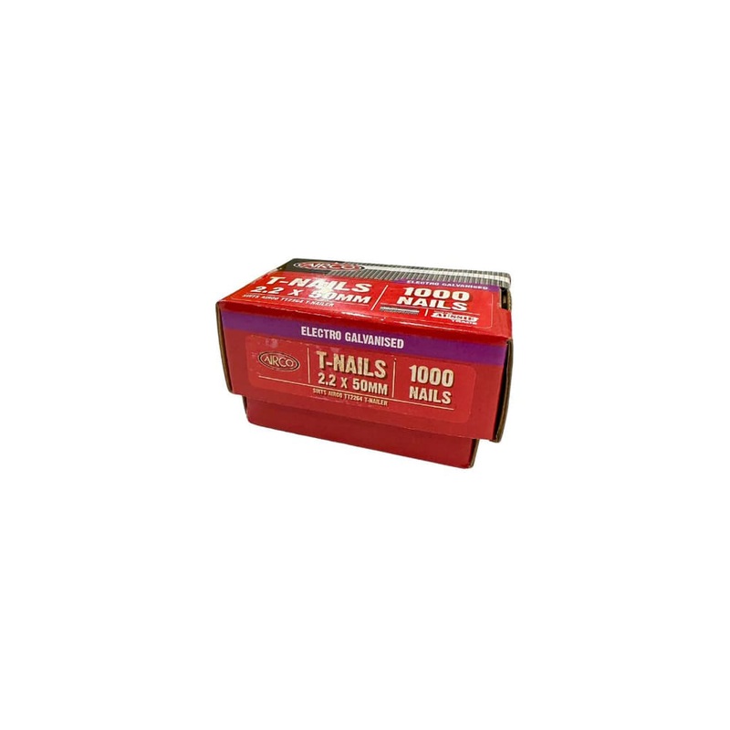 Nails Gun T-Head Zinc 50 x 2.2 Pk1000