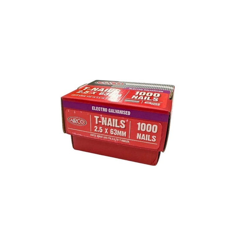 Nails Gun T-Head Zinc 63 x 2.5 Pk1000