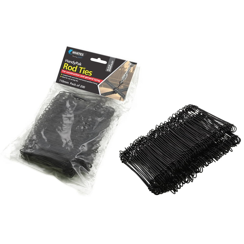 Rod Ties Black 125mm Pk200