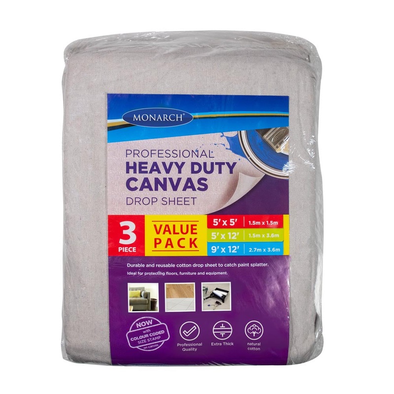 Drop Sheet Canvas 3pk 5×5 5×12 9×12 8oz Modarch