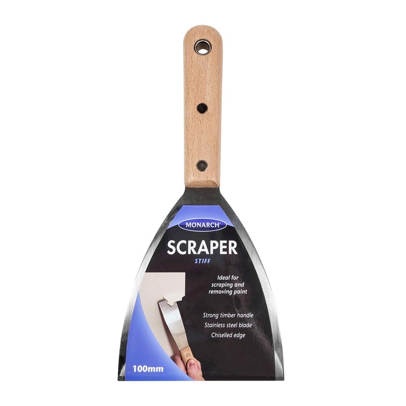 Scraper Stiff 100mm Wooden Handle