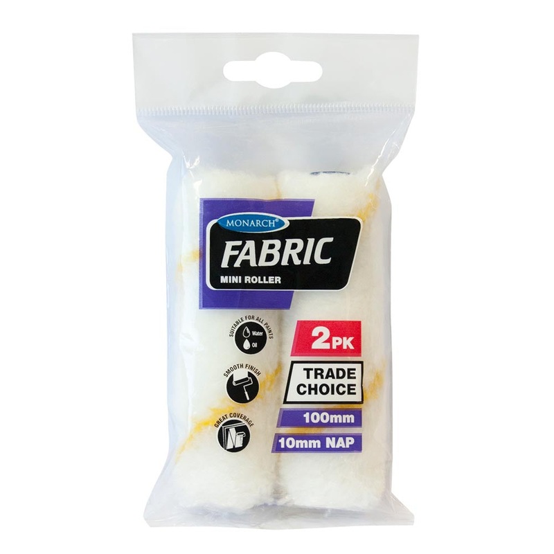 Mini Roller Fabric 100mmx10mm (2pk) Monarch