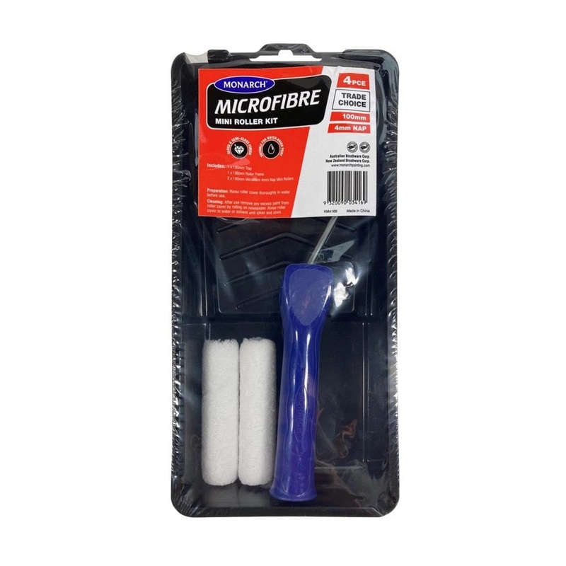 Mini Roller Kit 100mmx4mm Microfibre Monarch