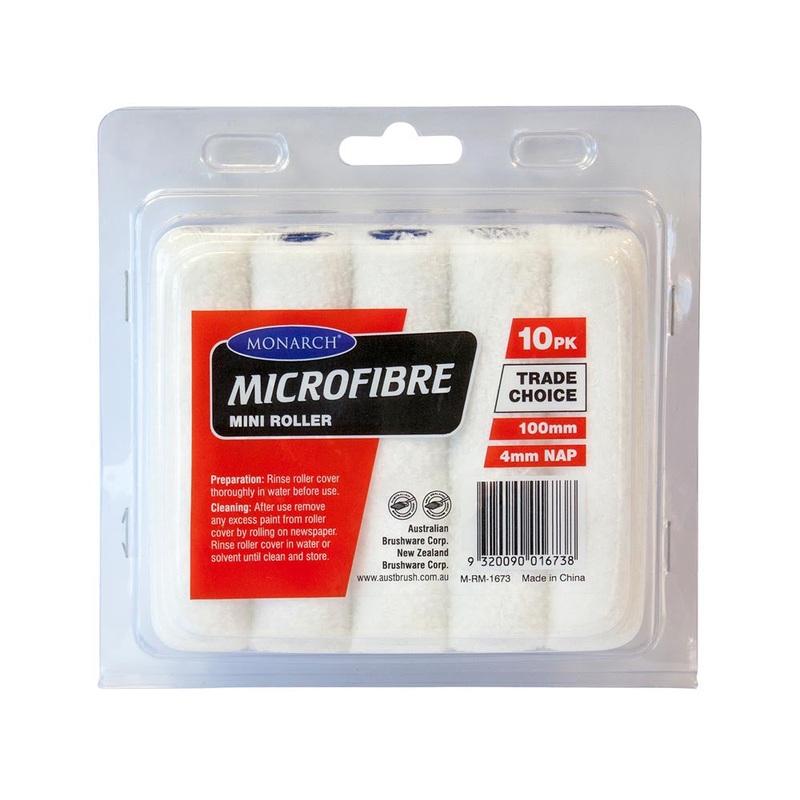 Mini Roller Microfibre 100mmx4mm (10pk) Monarch