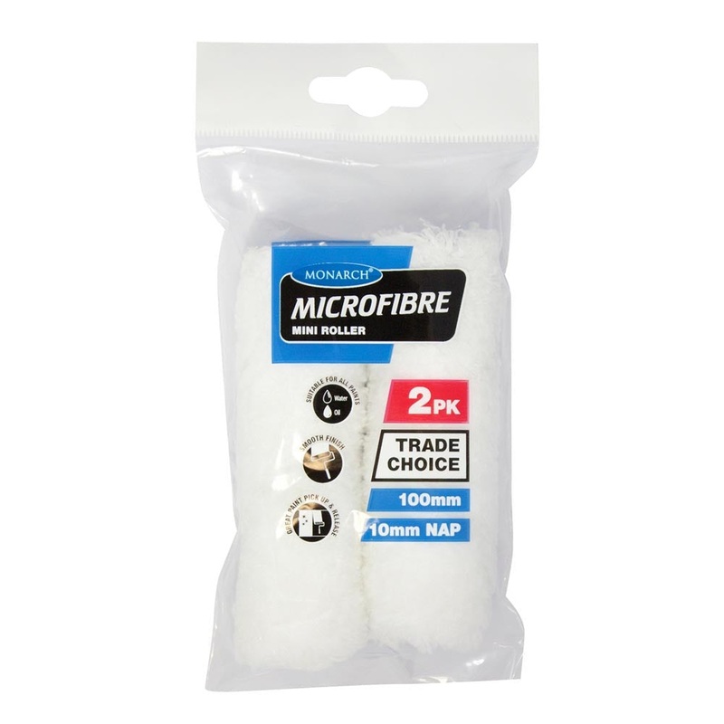 Roller Mini Microfibre 100mm 10mm Nap (2 pk)