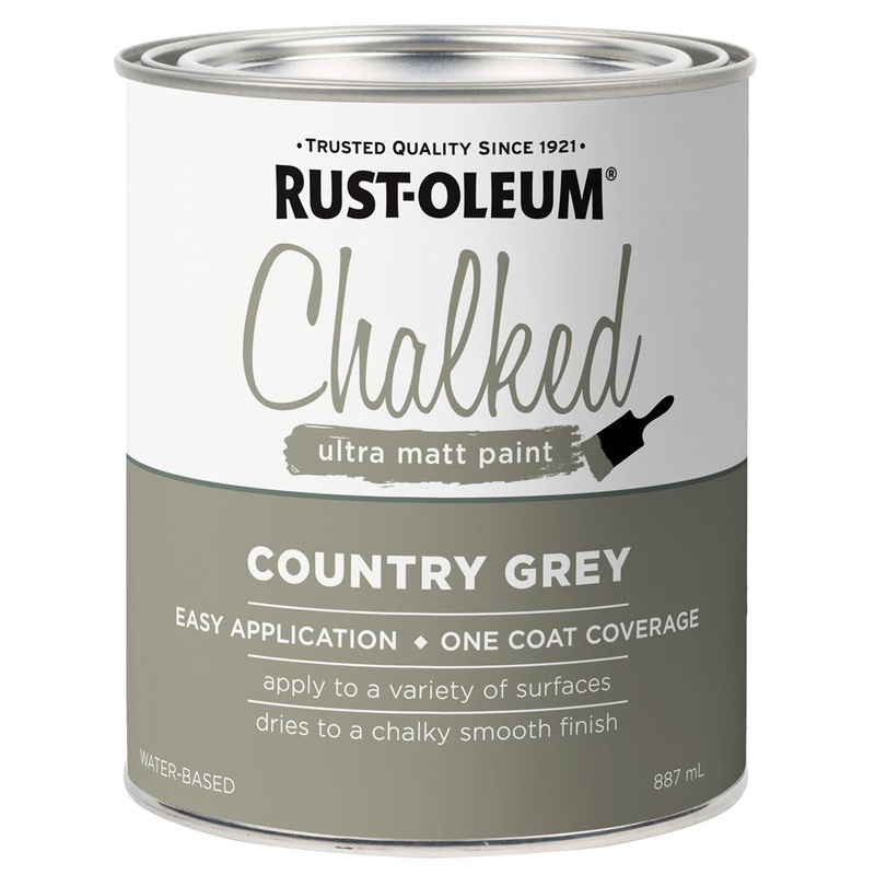 Rust-Oleum Chalked Ultra Matt Paint Country Grey 887ml