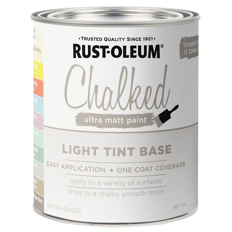Rust-Oleum Chalked Ultra Matt Paint Light Tint Base 887ml
