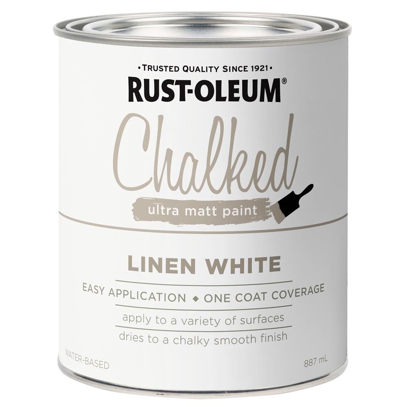 Rust-Oleum Chalked Ultra Matt Paint Linen White 887ml