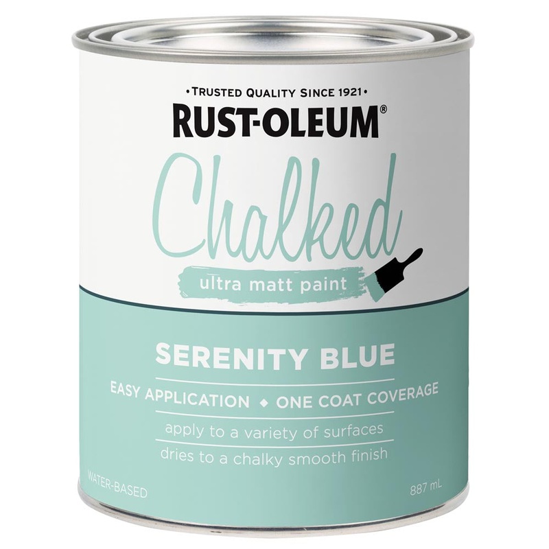 Rust-Oleum Chalked Ultra Matt Paint Serenity Blue 887ml