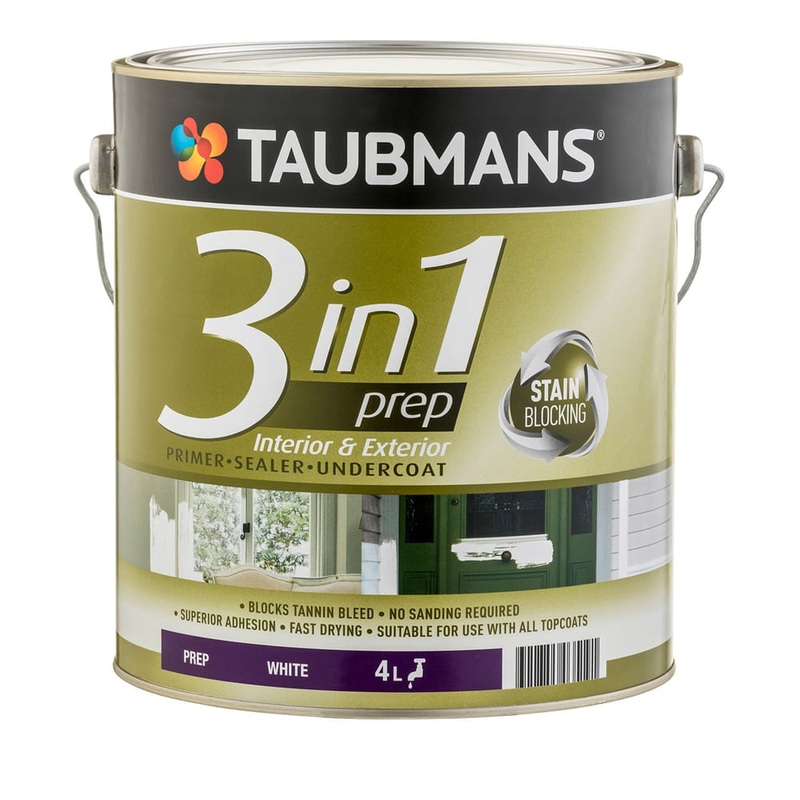 Taubmans 3in1 Prep Primer Sealer Undercoat Acrylic 4L