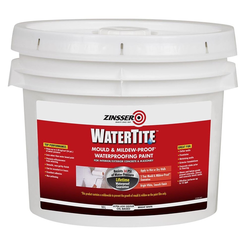 Zinsser Watertite Mould & Mildew Waterproofing Paint 10ltr