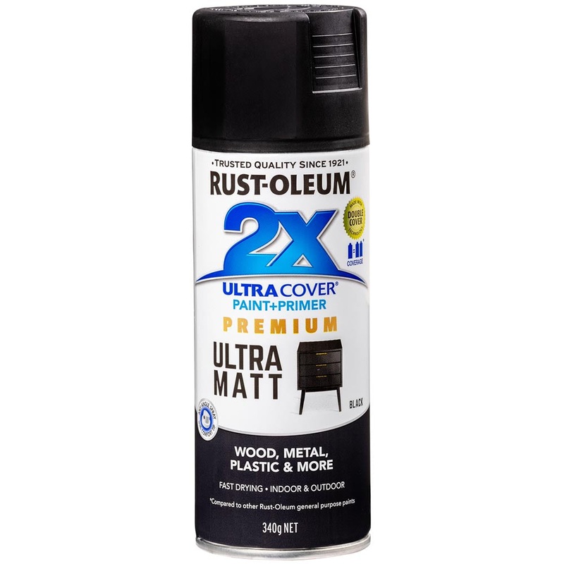Rust-Oleum 2X Ultra Cover Matt Spray Paint Matt Black 340g