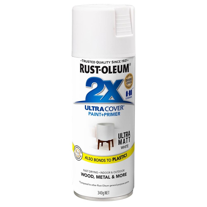 Rust-Oleum 2X Ultra Cover Matt Spray Paint White 340g