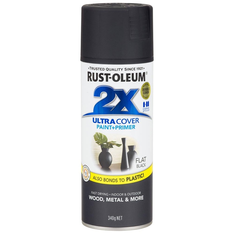 Rust-Oleum 2X Ultra Cover Spray Paint Black Flat