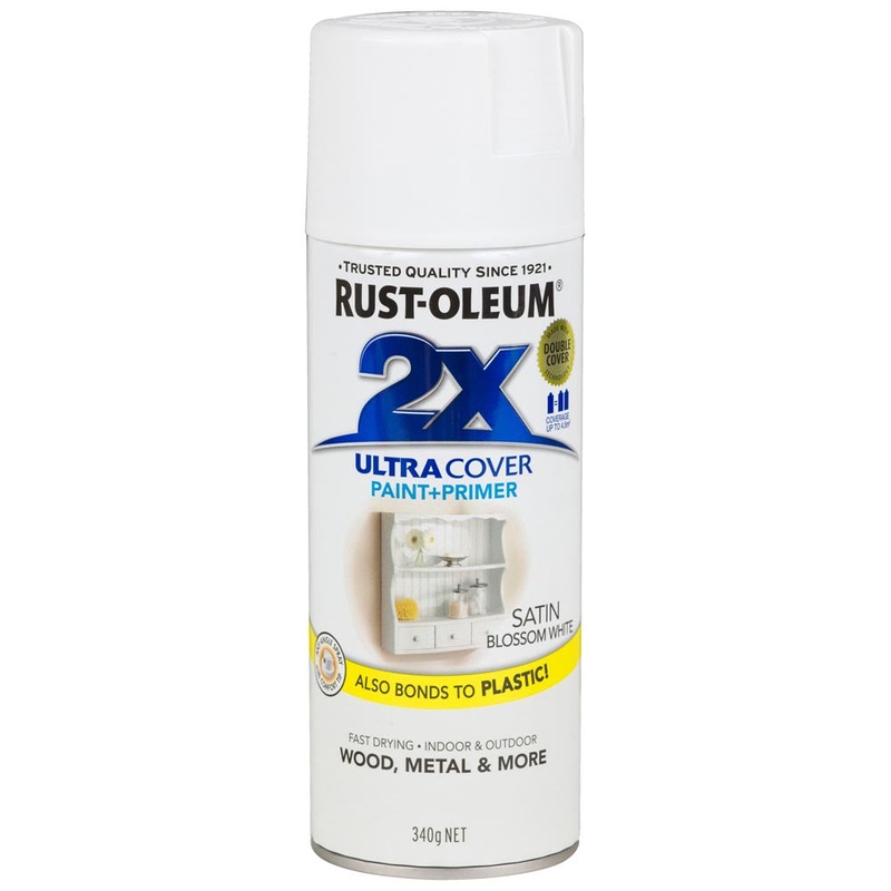 Rust-Oleum 2X Ultra Cover Spray Paint Blossom White Satin 340g