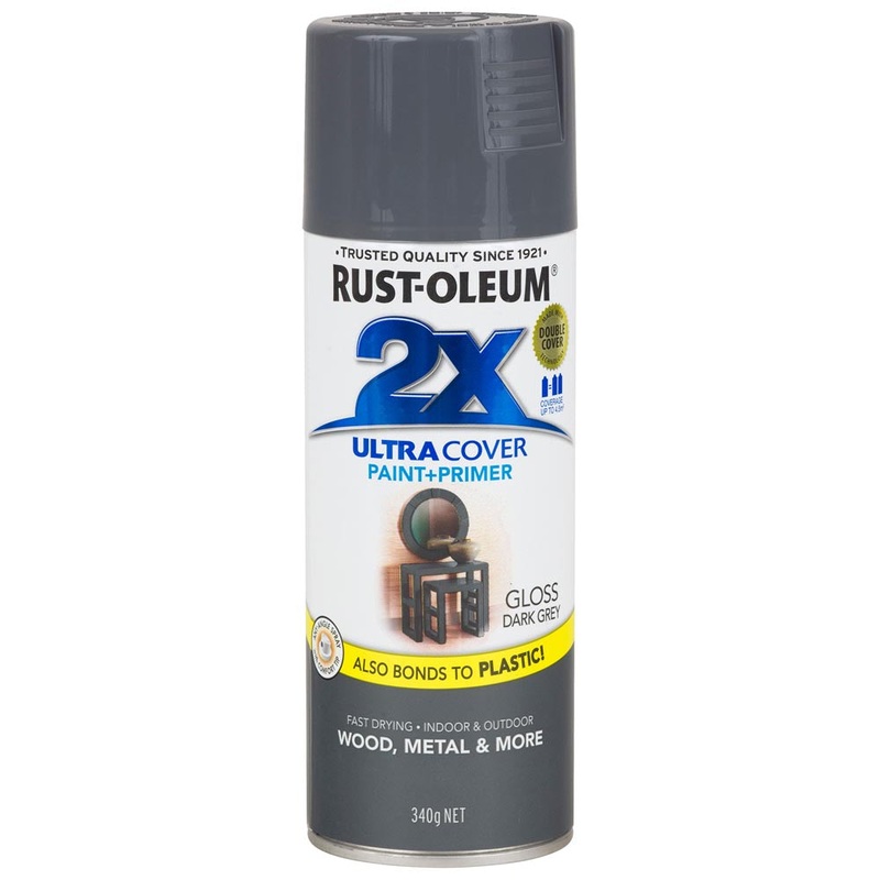Rust-Oleum 2X Ultra Cover Spray Paint Dark Gray Gloss