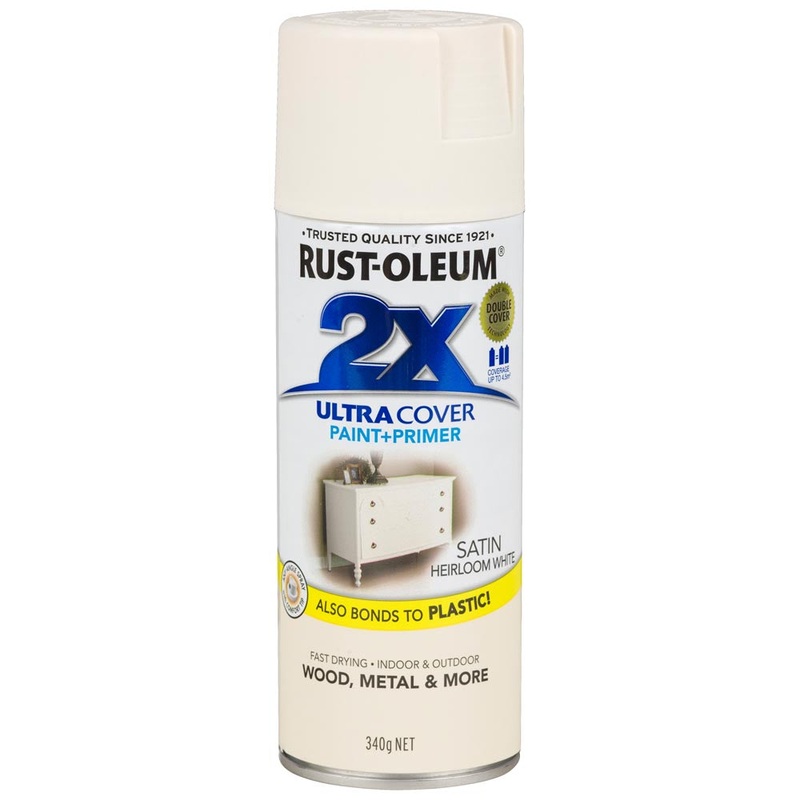 Rust-Oleum 2X Ultra Cover Spray Paint Heirloom White Satin 340g