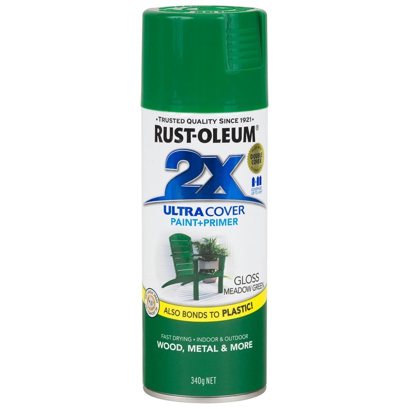 Rust-Oleum 2X Ultra Cover Spray Paint Meado Green Gloss 340g