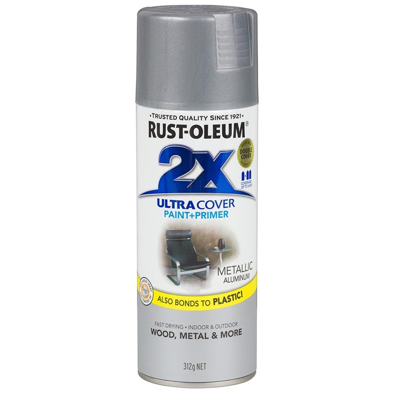 Rust-Oleum 2X Ultra Cover Spray Paint Metallic Aluminium 312g