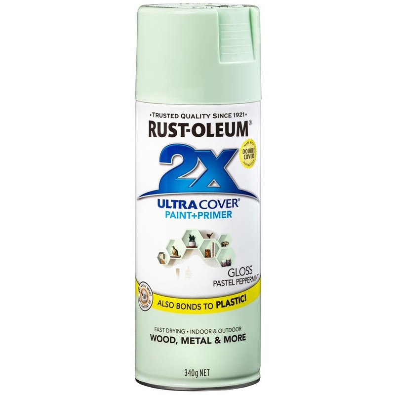 Rust-Oleum 2X Ultra Cover Spray Paint Pastel Peppermint Gloss 340g
