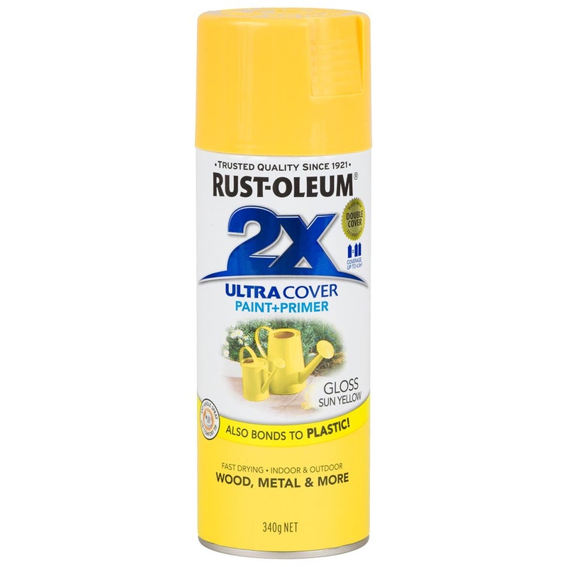 Rust-Oleum 2X Ultra Cover Spray Paint Sun Yellow Gloss