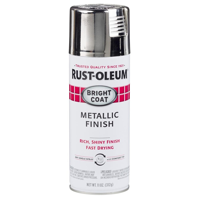 Rust-Oleum Bright Coat Metallic Spray Paint Chrome 312g