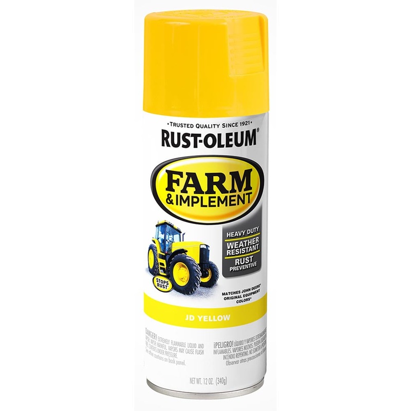 Rust-Oleum Farm Implement Spray Paint John Deere Yellow 340g